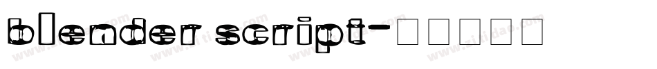 blender script字体转换